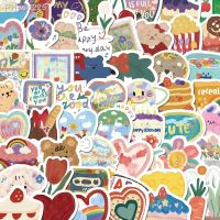 10/90PCS Cartoon Bear Heart Rainbow Stickers Waterproof Skateboard Motorcycle Guitar Luggage Laptop Bicycle Sticker Kids Toys