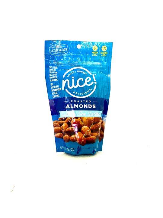 Nice (Roasted ALMONDS) Lightly Sea Salt 6 Oz (170g) Expiry date 2/2024