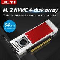 JEYI 4 NVMe PCIe M.2 SSDs อะแดปเตอร์ PCI Express 4.0X16การ์ดสนับสนุน4 X SSD M.2สำหรับ Mac &amp; PC-สนับสนุน Non-Bifurcation MB