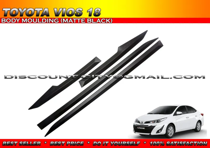 BODY SIDE MOULDINGS / BODY MOULDING MATTE BLACK FOR TOYOTA VIOS 2018