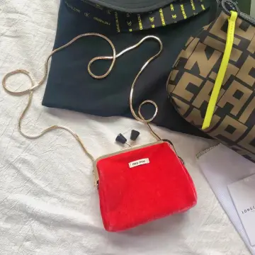 Miu Miu, Bags, Miu Miu Red Velvet Coin Mini Pouch