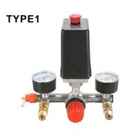 LLJLJ-230v Regulator Heavy Duty Air Compressor Pump Pressure Control Switch 1 Port Air Pump Control Valve Switch 90-120 Psi With Gauge