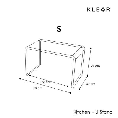 U-Kitchen (S) อะคริลิคใสหนา 10 mm.ขนาด 38x30x27 cm.ชั้นวางของอะคริลิค ที่ครอบไมโครเวฟ ชั้นวางในห้องครัว ชั้นวางไมโครเวฟ ชั้นวางของหนัก