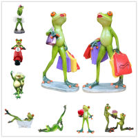 Funny Toilet Frog Statue Indoor Outdoor Sculpture Figurines Ornament Home Desk Bathroom Decoration