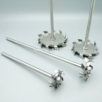 【Be worth】 GUPURUN 1ชุดห้องปฏิบัติการ304สแตนเลสฟันเลื่อย Disc Stirrer,Disc Agitator พร้อมก้านกวน