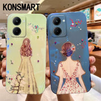 เคสโทรศัพท์ Realme 10Pro 10 Realme พลัส + เคสฝาหลังเคสลายศิลปะหรูหราสำหรับผู้หญิงเคสฝาหลังโทรศัพท์ไลท์สีฟ้า Realme ชุดเด็กผู้หญิง10ชุดซิลิโคนลายดอกไม้