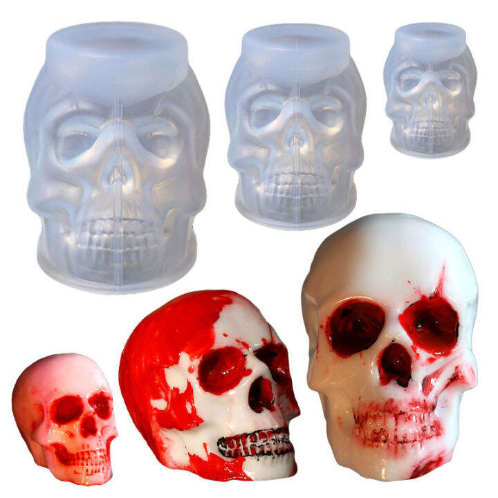 diy-home-decoration-handmade-gift-resin-mold-epoxy-skull-candle-mold