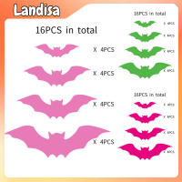 16ชิ้นสติ๊กเกอร์ติดผนังค้างคาวฮัลโลวีนนำมาใช้ใหม่ได้3D พีวีซีน่ากลัวค้างคาวสติ๊กเกอร์ภาพติดหน้าต่างสำหรับบ้านในร่มประตูกระจกหน้าต่างเครื่องตกแต่งฝาผนัง