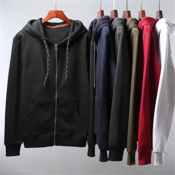 Shop Oversep Unisex 3color Hoodie Jacket With Zipper Makapal with