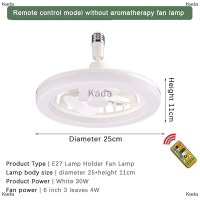 Kada พัดลมเพดานมีไฟและควบคุม360 E27หมุนได้ ° พัดลมเพดานระบายความร้อนด้วยพัดลมเพดานโคมไฟระย้าสำหรับห้องตกแต่งบ้าน