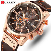 CURREN nd Watch Men Leather Sports Watches Mens Army Military Quartz Wristwatch Chronograph Male Clock Relogio Masculino