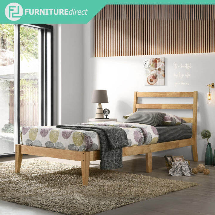 Furniture Direct MORGAN MUJI Style Full Solid Wood Wooden Single Bed ...