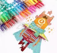 Huilin Rotating Crayon สีเทียนหมุนได้ สีเทียนลบออกได้ แท่งยาว 12/18/24/36 สี Rolling Twistable Erasable Crayon