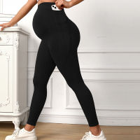 FLW Women High Waist Tummy Control Comfort Pregnancy Maternity Belly Leggings With Pocket