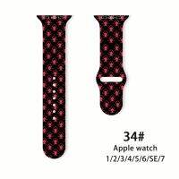 trterth For Apple Watch Band 42MM 44MM 49MM 41MM 40MM 45MM 38MM Silicone Halloween Bracelet Strap Solo Loop For iWatch 7 8 SE Wristband