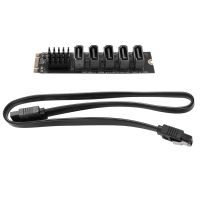 M.2 NGFF Riser Card M.2 NGFF B-Key Sata to SATA 3 5 Port Expansion Card +SATA Cable 6Gbps Expansion Card Support HDD SSD