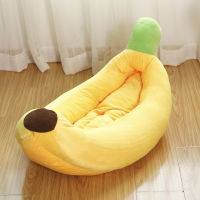 Banana-shaped Dog Bed Warm Cotton Puppy Bed Washable And Removable Oxford Cloth Kennel Cat Litter Cat Litter