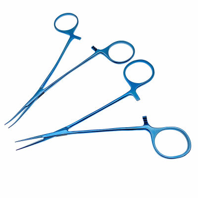 ไทเทเนียม Halsted Hemostatic ยุง Forcep ตรงโค้งจักษุแพทย์เครื่องมือผ่าตัด