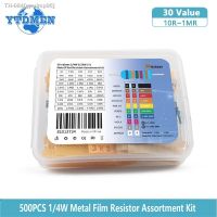 ♦✗☒ 500pcs/lot 50 values 1/4W Resistors set Metal Film Resistor Assortment Kit 1ohm -10M ohm resistor diy electronic kit