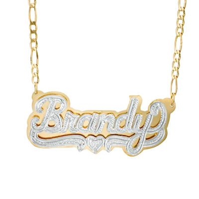 Customized Double Name Necklace 18K Gold plated Nameplate 3D Necklace Personalized Choker Women Double layer Name Necklace Gifts