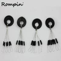 ✖۩ Rompin 10set(60pcs) Fishing Space Beans Swivels Clip Connectors Fish Float Stopper BeanCylindrical and Olive Shape per Set