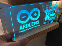 Arduino LED acrylic สำหรับใช้งานตกแต่ง display arduino สามารถเปลี่ยนสีได้ด้วยตัวควบคุม LED ใช้กระแสไฟฟ้า DC 5 Volt