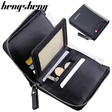 Men's Luxury Small Short Pu Leather Wallet, Casual Money Purse