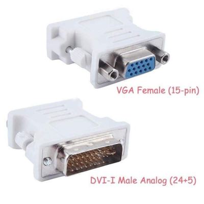 DVI- Male 24+5 Pin to VGA Female Video Converter Adapter M/F LCD HDTV