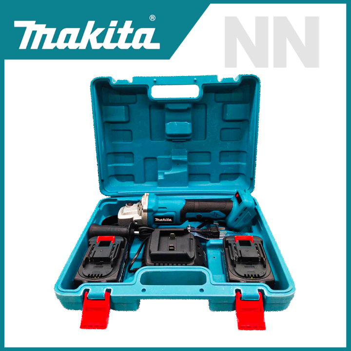 makita-เครื่องเจียร์ไร้สาย-199v-เครื่องเจียร์แบตเตอรี่-ขนาด-4-นิ้ว-แบตใหญ่-li-ion-2-ก้อน-ทนทานและประหยัดแบตเตอรี่กว่ารุ่นปกติ-aaa