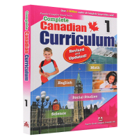 Original English popular complete Canadian curriculum Canadian 4-subject textbook with answers math social studies science grade 1 summer teaching aids