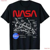 เสื้อยืดพรีเมี่ยม??【2023New】happy base องค์การนาซา เสื้อยืดชาย เสื้อเชิ้ตหญิง NASA Space Shuttle Schematic Layout T-Shirt เสื้อยืดพิมพ์ลาย