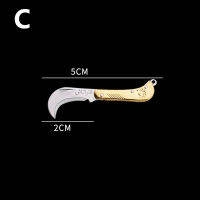 Iwmh พวงกุญแจมีดมีดพับแบบพกพาทองเหลืองจิ๋ว1ชิ้นสแตนเลสเครื่องมือขนาดเล็ก