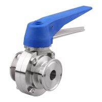 Butterfly Valve with Blue Trigger Handle Stainless Steel 304 -Clamp