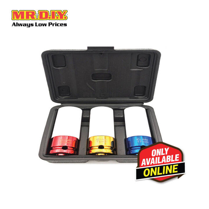 Wheel Nut Impact Socket Set (3 pieces) Lazada