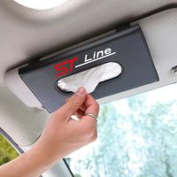 hgjmgkkk For Ford ST Line ST Focus F150 Tissue Box Car Sun Visor Tissue Box Holder Auto Interior Storage Decoration Car Accessorie