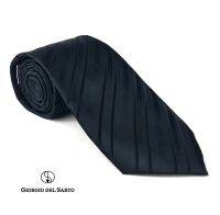 Giorgio Del Sarto Necktie 8.5 cm Black with Fabric Texture เนคไทสีดำมีเท็กเจอร์