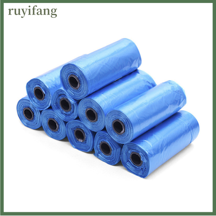 ruyifang-15ชิ้น-เซ็ต-pet-dog-poop-bags-dispenser-collector-scoop-holder-cat-pooper-bag