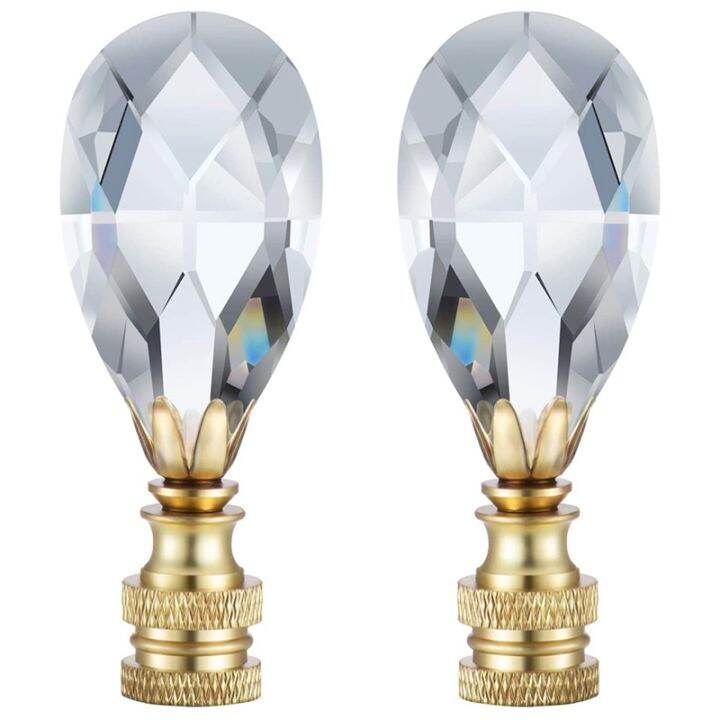 2-packs-teardrop-clear-crystal-lamp-finial-lamp-decoration-for-lamp-shade-with-polished-brass-base-clear-2-3-4-inches