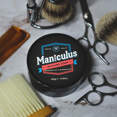 สบู่โกนหนวด Maniculus Shaving Soap Memories of a Barbershop (2021) ขนาด 140g