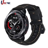 ✖❧卍 Skórzany pasek Watchband dla Huawei gt 2 Pro/ Honor zegarek GS Pro bransoletka Sport wymiana opaska opaska Correa dla gt2 pro