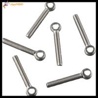 CIYA74581 6PCS 304สแตนเลสสตีล แหวนสกรูสำหรับยก ทนทานสำหรับงานหนัก M6x40mm สลักเกลียวตา ฮาร์ดแวร์สำหรับคลังสินค้า เงินสีเงิน สลักเกลียวแบบห่วง ที่ยึดสำหรับยึด