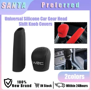 2Pcs Universal Manual Car Silicone Gear Head Shift Knob Cover Gear Shift  Collars Handbrake Grip Car