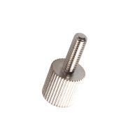 [COD] Wholesale iron nickel-plated hand screw single head knurling straight grain round high step computer case M3M4M5