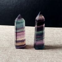 fluorite หินคริสตัลทรงหกเหลี่ยมสําหรับตกแต่งบ้าน