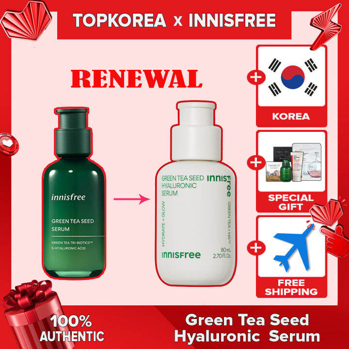★innisfree★ NEW Green Tea Seed Hyaluronic Serum /80ML/ [Shipping from Korea]/ TOPKOREA/ Lazada
