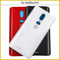 New For OnePlus 6 Battery Back Cover Glass Panel Rear Door For OnePlus 6T 6 T Battery Housing Case With Adhesive Replace