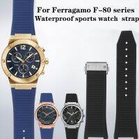 สายนาฬิกาซิลิโคนคุณภาพสูง26มม. สำหรับ Ferragamo F-80ชุดอุปกรณ์สร้อยข้อมือกันน้ำสำหรับกีฬารูสายนาฬิกาบาก