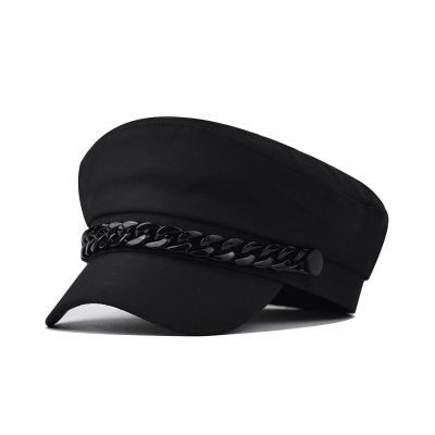 Idopy น่ารักหมวกบุคลิกภาพแจ๊ส Snapback Beret เบสบอลคลาสสิกวินเทจโรงเรียนนายร้อยหมวกสำหรับฮิปฮอปร็อคเต้นรำด้วยโซ่