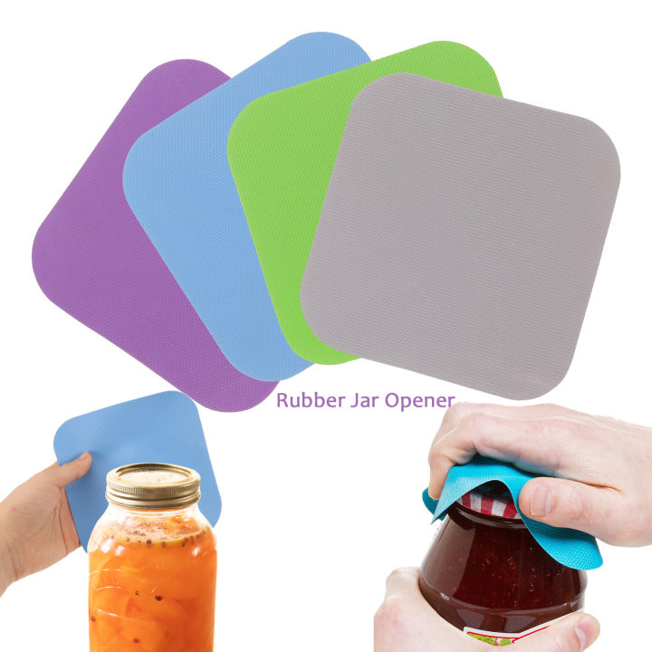 Rubber Nonslip Jar Grippers, Set of 2