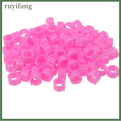 ruyifang 100 pcs เส้นผ่านศูนย์กลางภายใน8mm Pigeon leg poultry Dove BIRD Parrot CLIP Rings